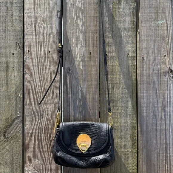 Small Black Leather Oryany Crossbody Bag - Picture 2 of 9